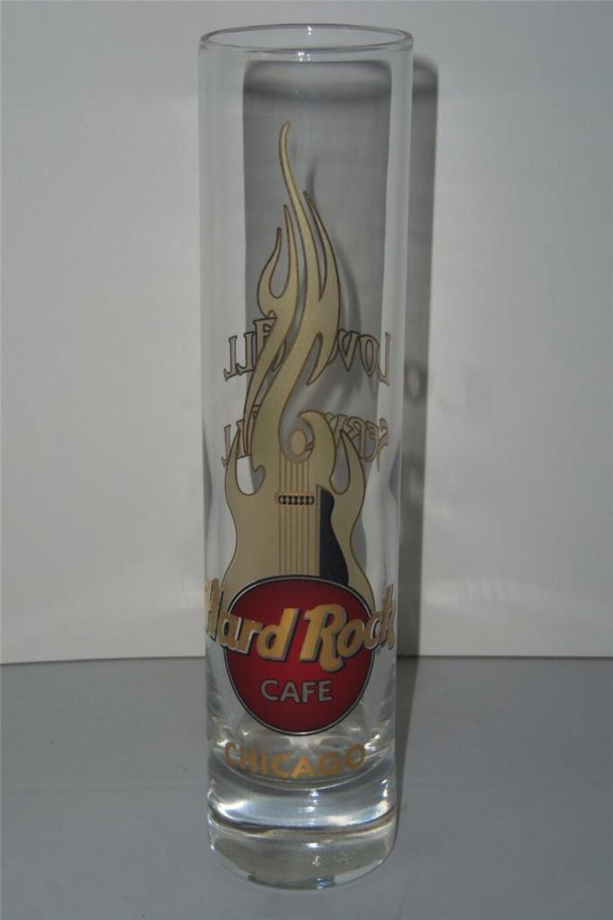 Hard Rock Chicago Shot Shooter Glass Love All Serve All Guitar -071343